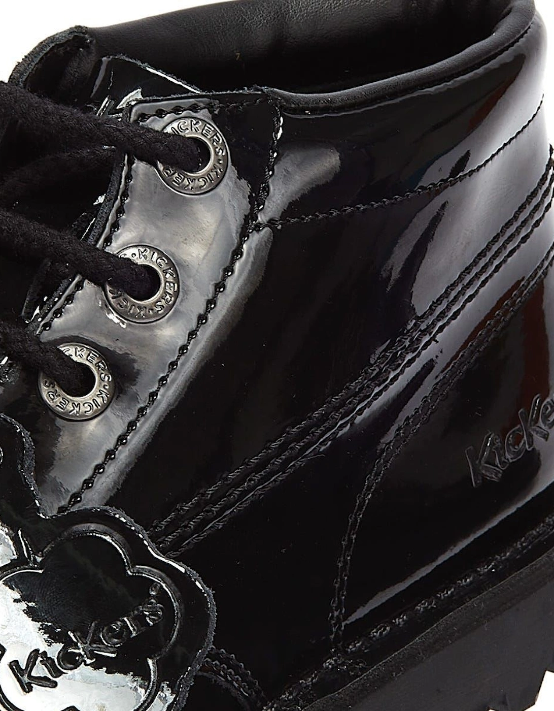 Youth Kick Hi Black Patent