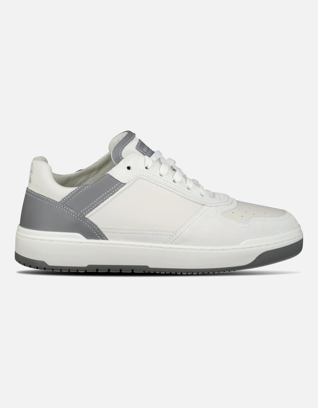 Suede & Leather Trainers White & Grey, 5 of 4