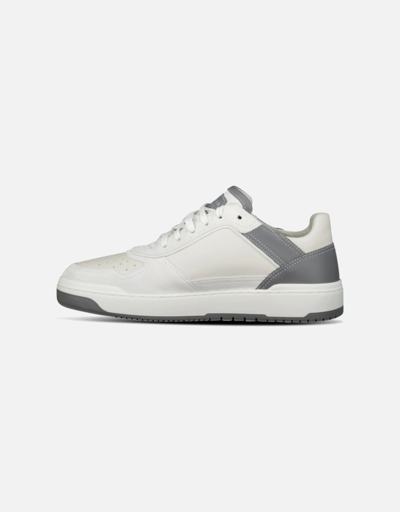 Suede & Leather Trainers White & Grey