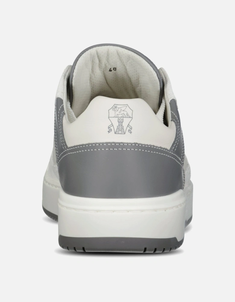 Suede & Leather Trainers White & Grey