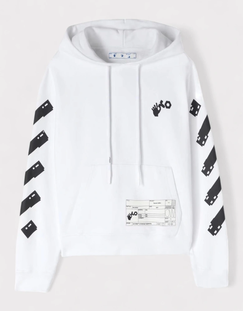 Teenage Engineering Arrow Hoodie White