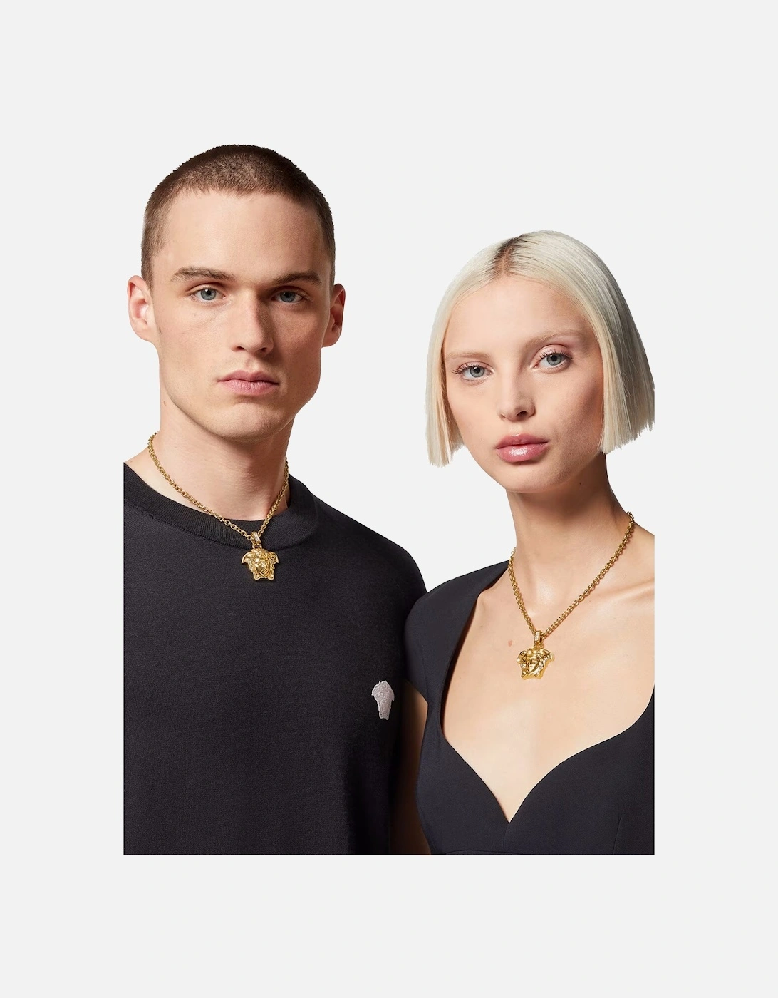 Medusa Head Necklace Gold
