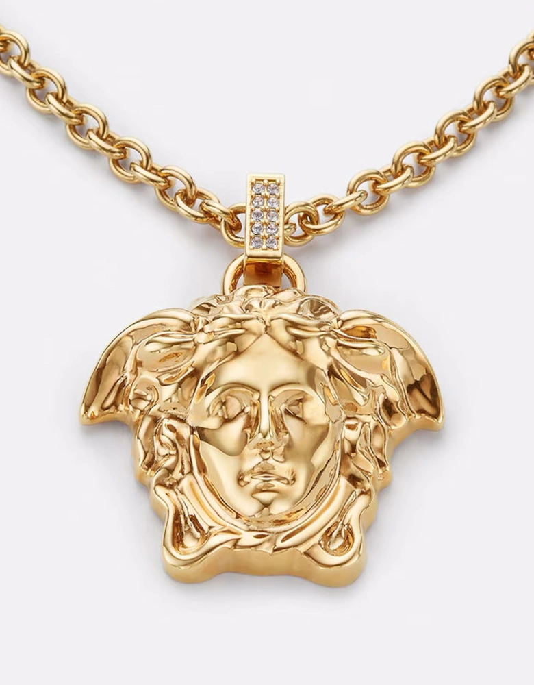 Medusa Head Necklace Gold