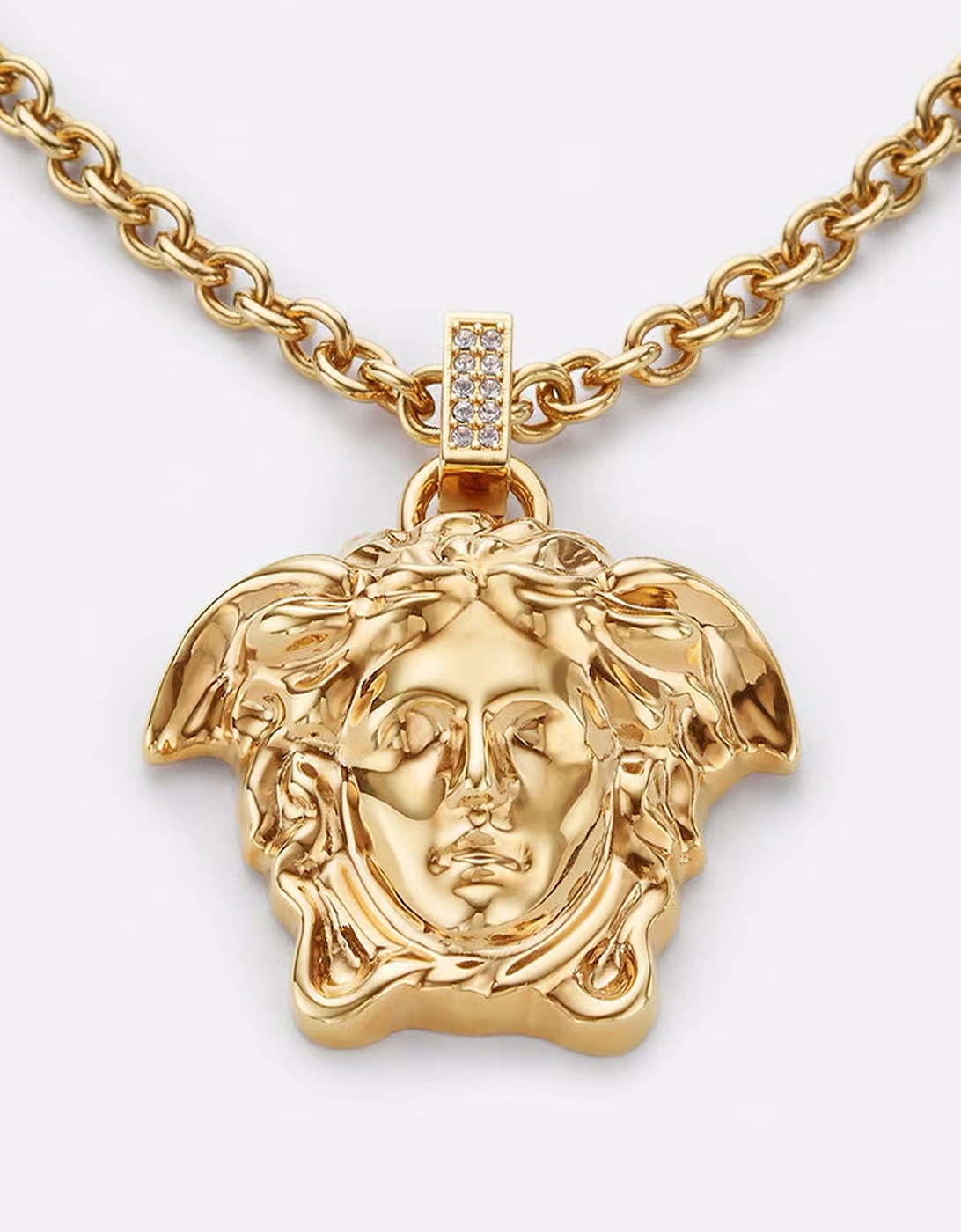 Medusa Head Necklace Gold