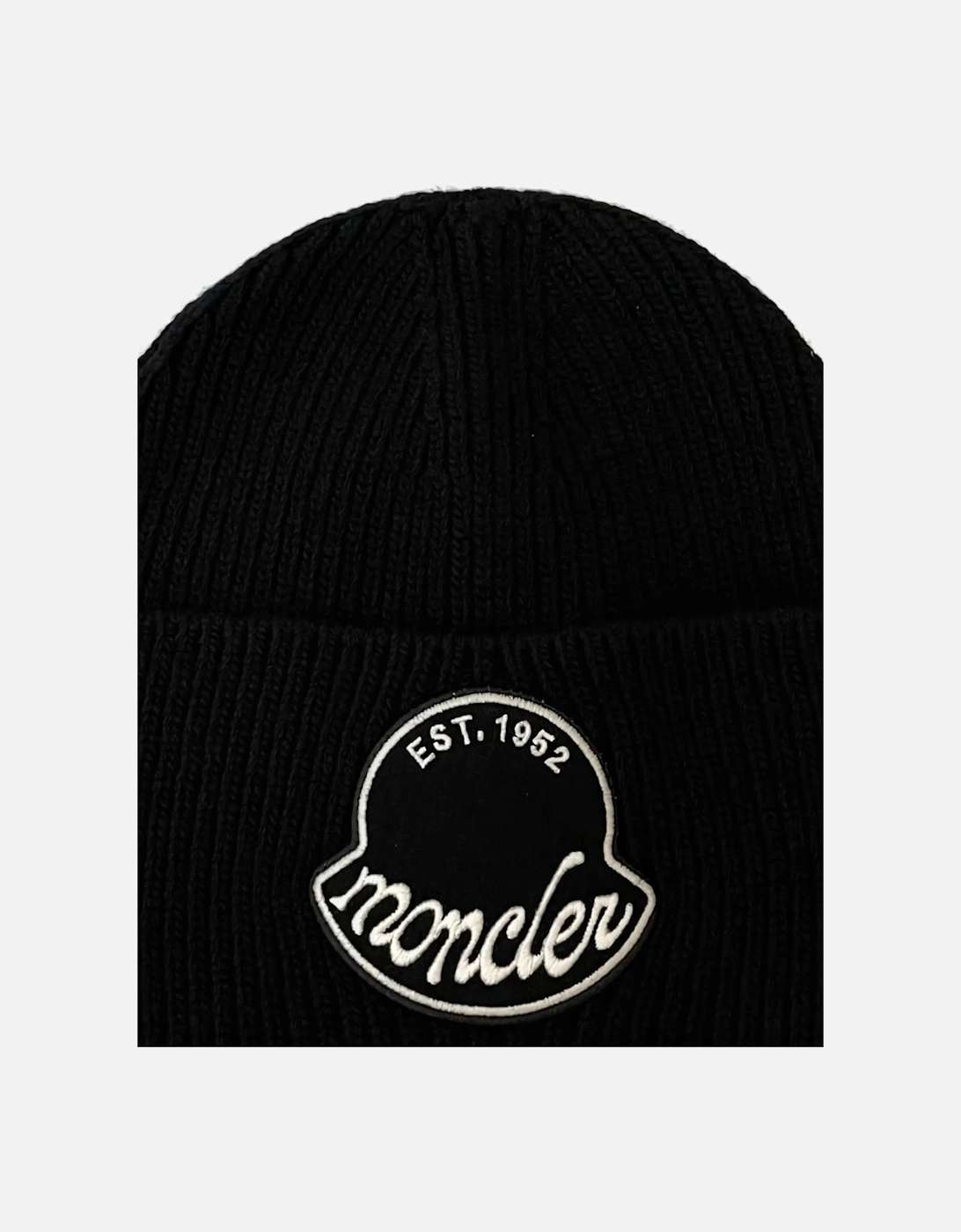Branded Fold Beanie Black