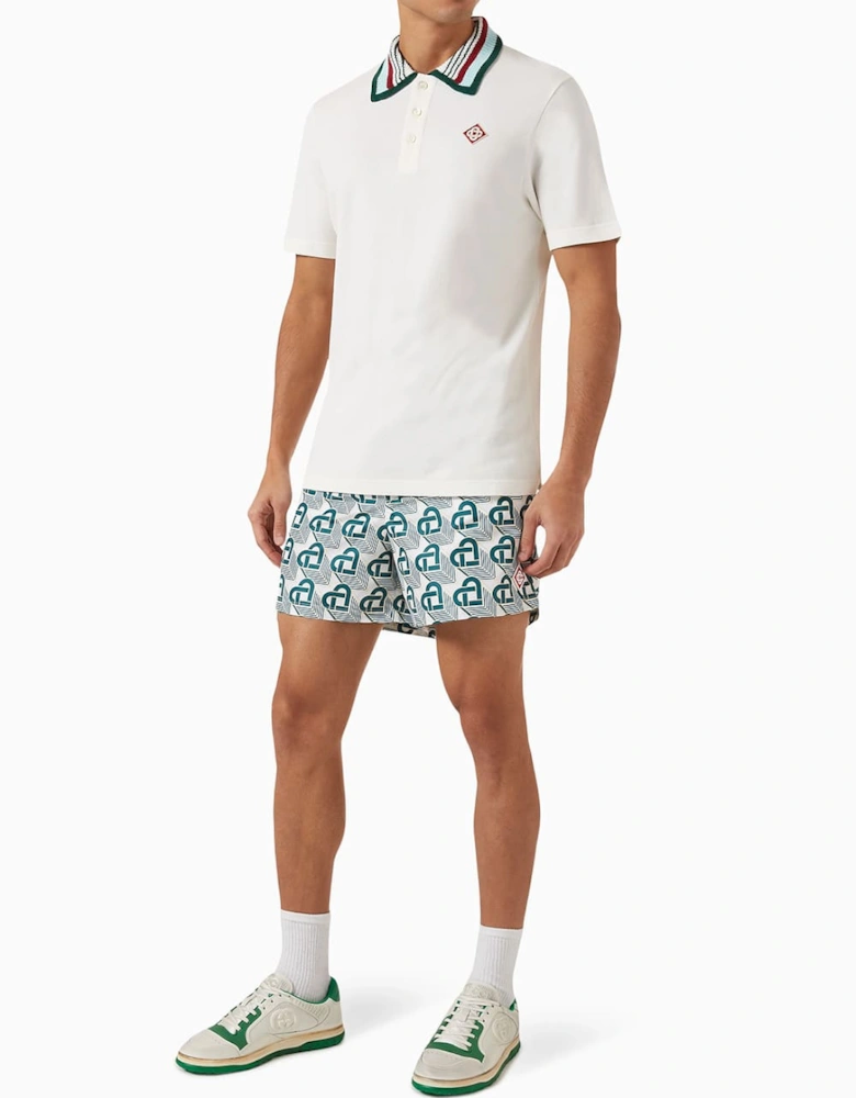 Heart Monogram Jacquard Swim Shorts