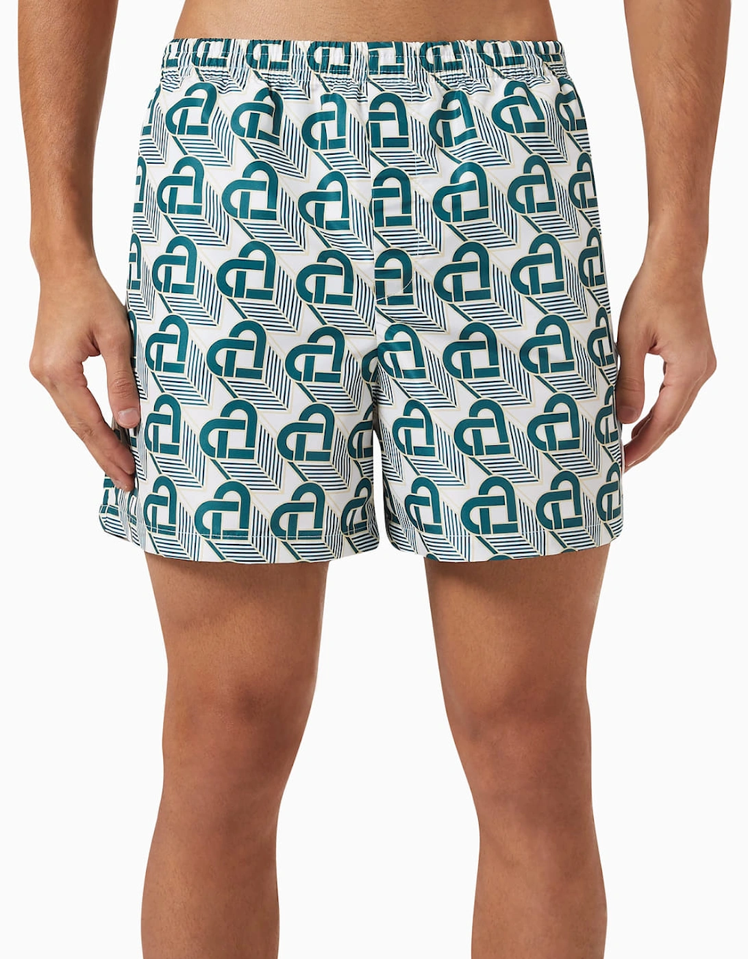 Heart Monogram Jacquard Swim Shorts