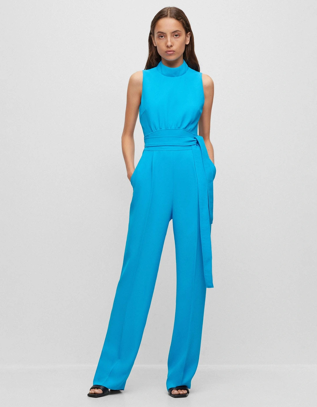Hugo Boss Women's Kisuse Jumpsuit - Blue - Size: 4