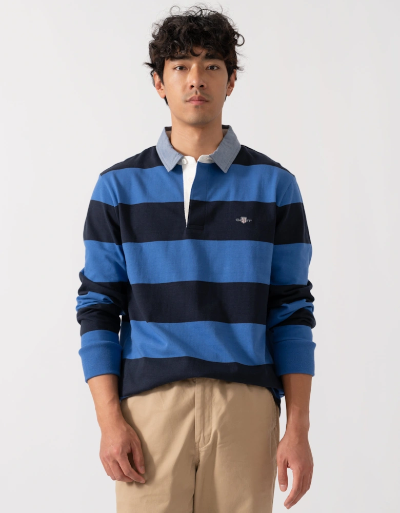 Mens Regular Fit Chambray Stripe Heavy Rugger