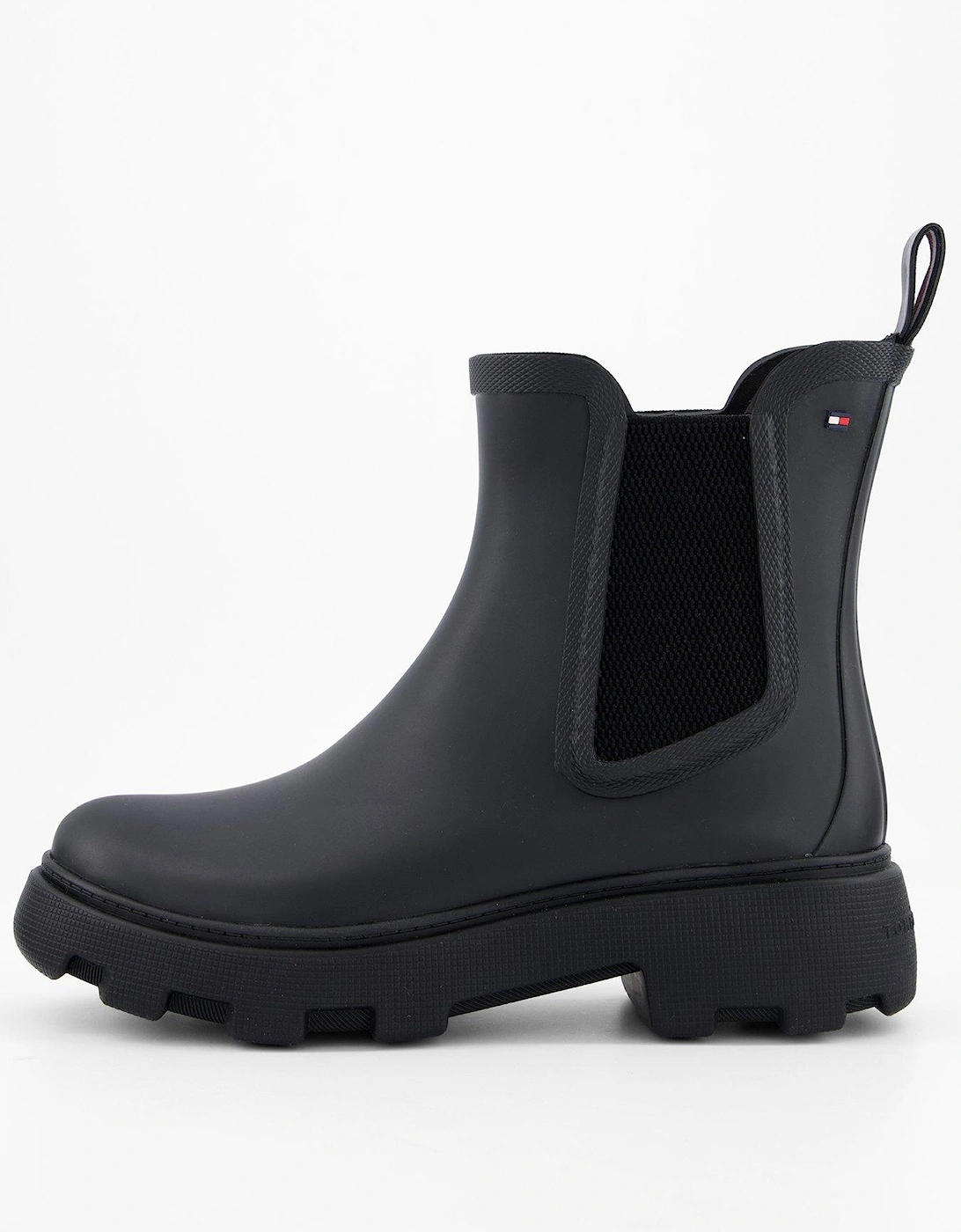 Rubber Logo Rainboot - Black, 2 of 1