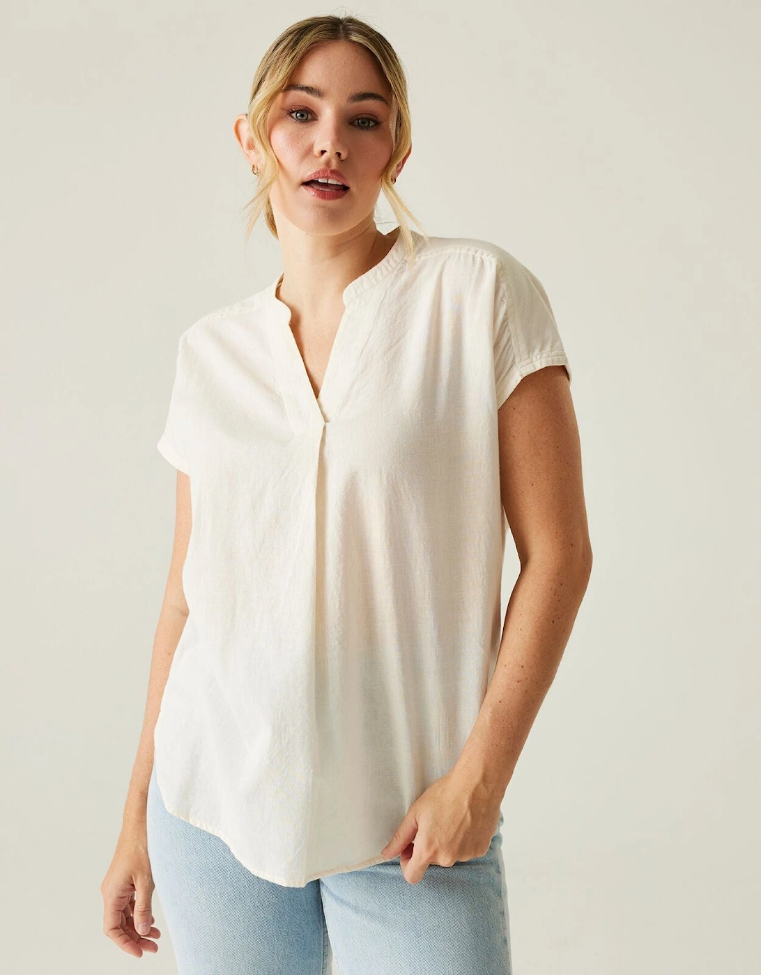 Womens Rianne Short Sleeve Shirt, 2 of 1
