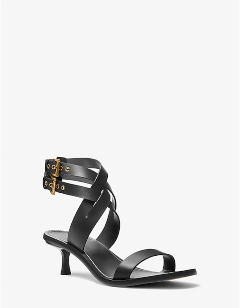 Irene Leather Kitten Heel Sandal