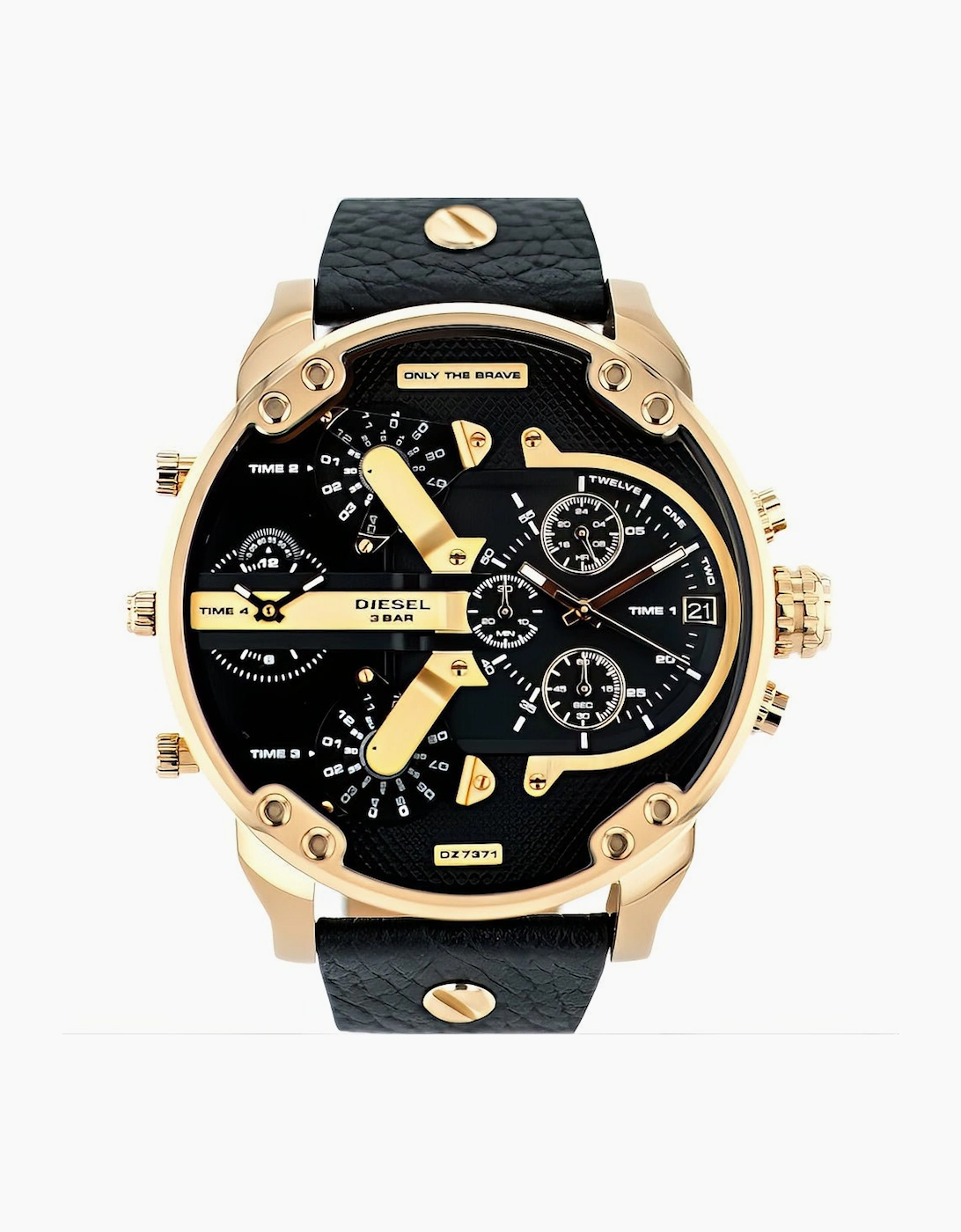 Diesel Men's Black Dz7371 Mr Daddy 2.0 Gold Case Watch