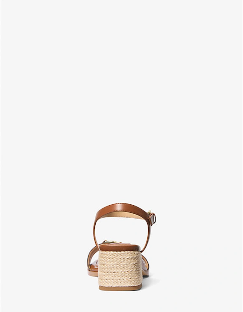 Mandy Signature Logo and Leather Sandal