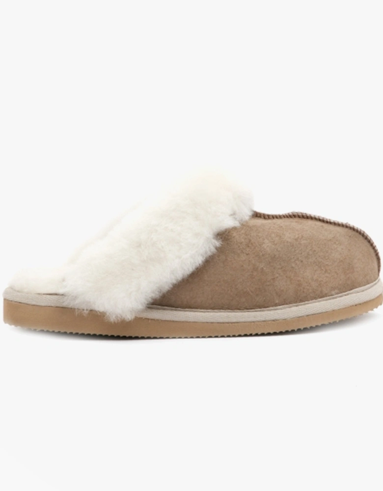 JESSICA Womens Sheepskin Mules Stone