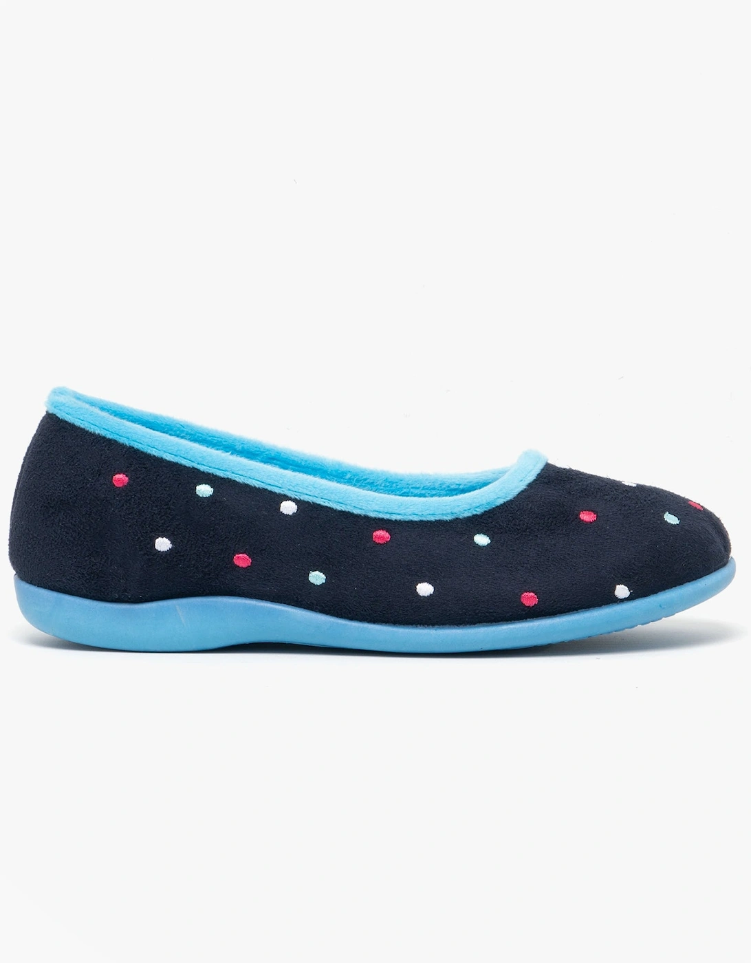 ISLA Womens Full Slippers Blue/Turquoise, 3 of 2