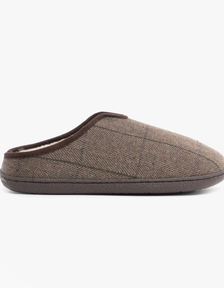 Jo & Joe HAMISH Mens Mule Slippers Dark Brown