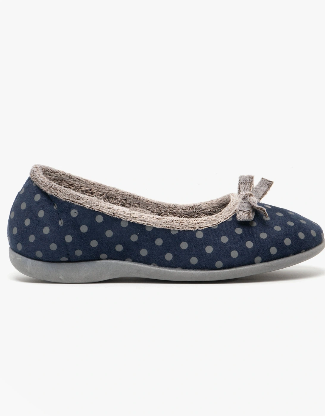 LOUISE Womens Full Slippers Navy, 3 of 2