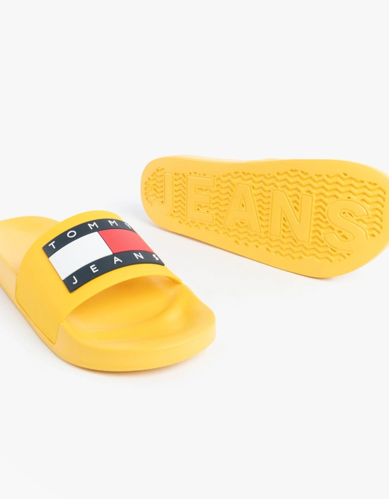 TJ POOL SLIDES Mens Slides Warm Yellow