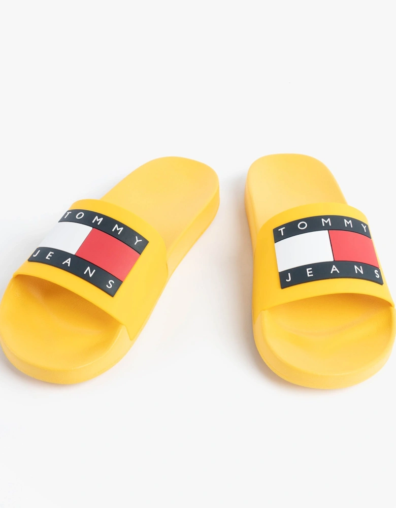 TJ POOL SLIDES Mens Slides Warm Yellow