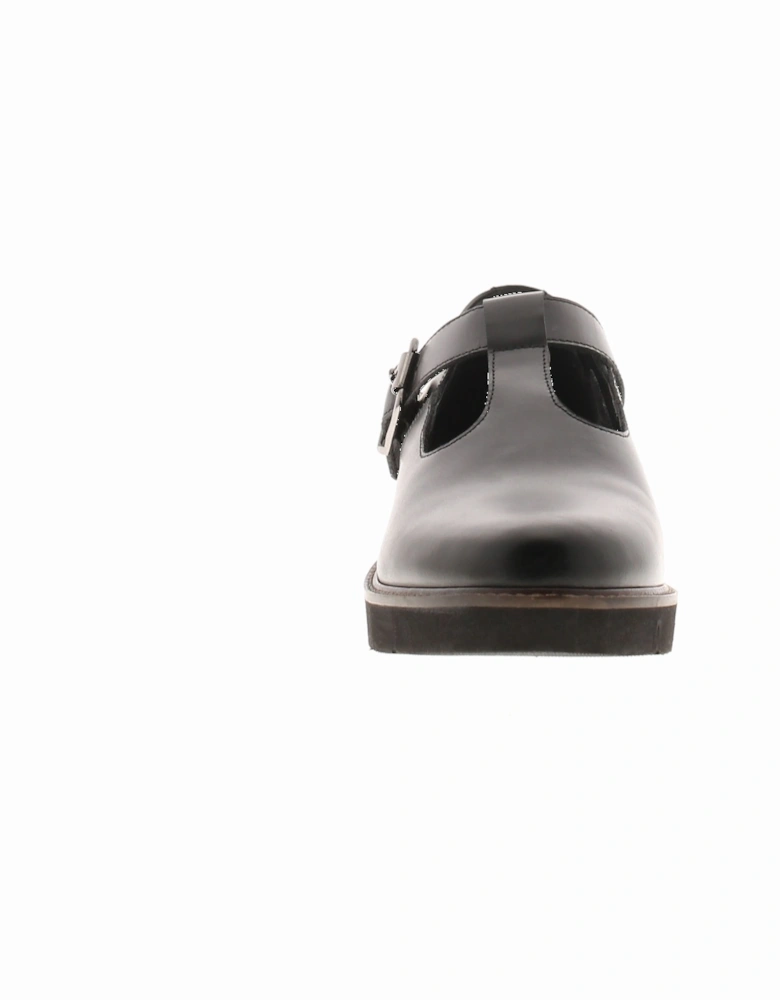 Womens Shoes Selena Leather Buckle black UK Size