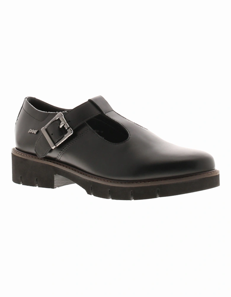 Womens Shoes Selena Leather Buckle black UK Size
