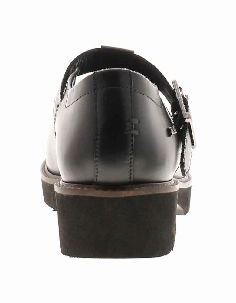 Womens Shoes Selena Leather Buckle black UK Size