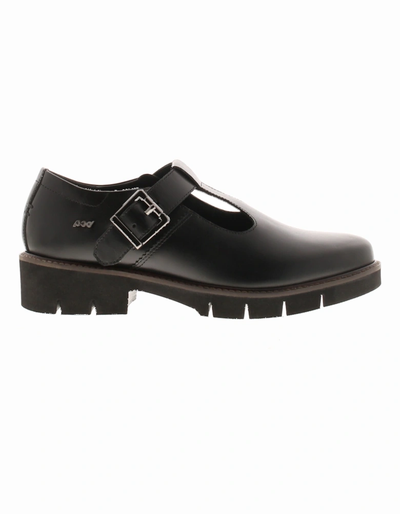 Womens Shoes Selena Leather Buckle black UK Size