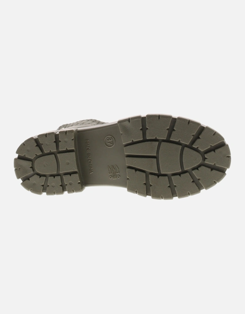 Womens Wellies Paddle Pull On khaki UK Size