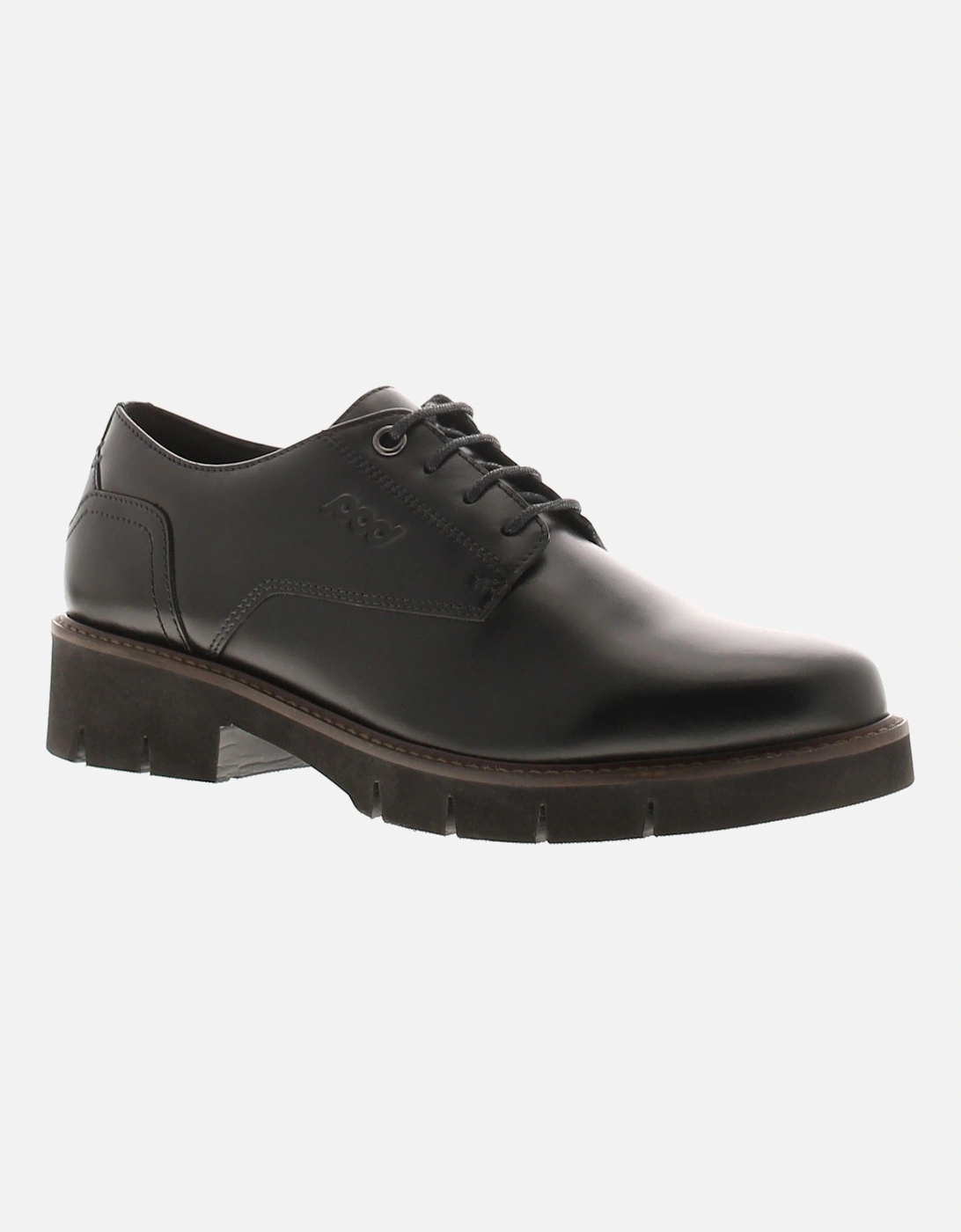 Womens Shoes Work School Taylor Leather Lace Up black UK Size, 6 of 5