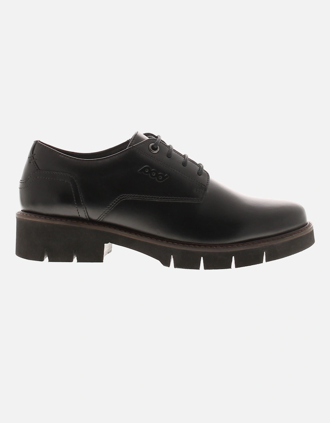 Womens Shoes Work School Taylor Leather Lace Up black UK Size