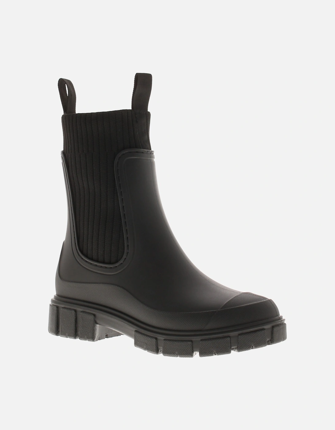 Womens Wellies Paddle Pull On black UK Size, 6 of 5