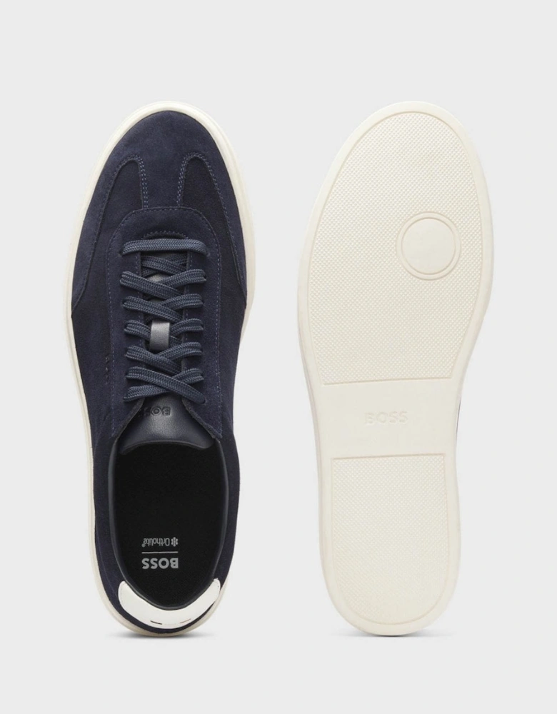 BOSS Orange Kieran Mens Suede Trainers with Rubber Sole