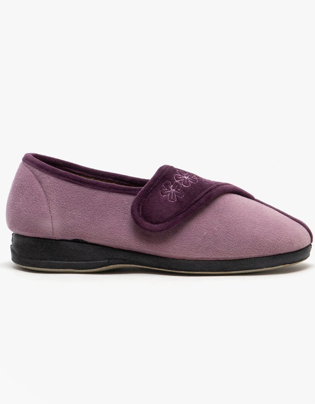 GEMMA Womens Full Slippers Purple/Lilac, 4 of 3