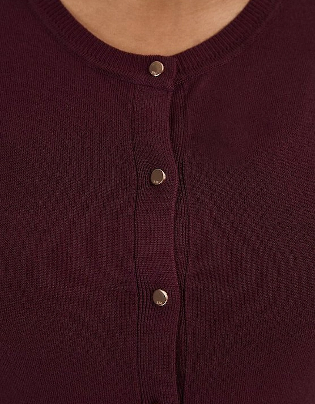 Plus Size Viscose Blend Popper Knitted Cardigan
