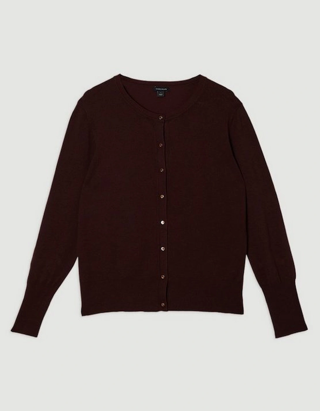 Plus Size Viscose Blend Popper Knitted Cardigan