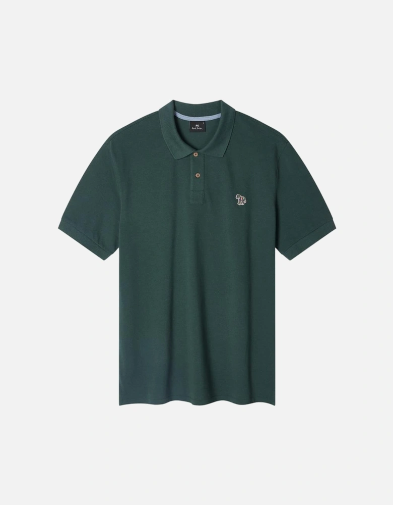 PS Reg Fit SS Polo Shirt Zebra - Dark Green