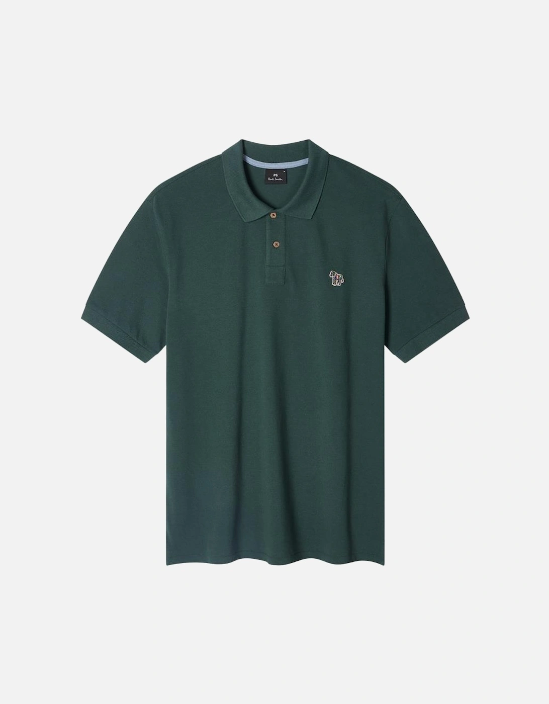 PS Reg Fit SS Polo Shirt Zebra - Dark Green, 5 of 4