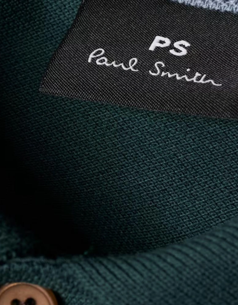 PS Reg Fit SS Polo Shirt Zebra - Dark Green