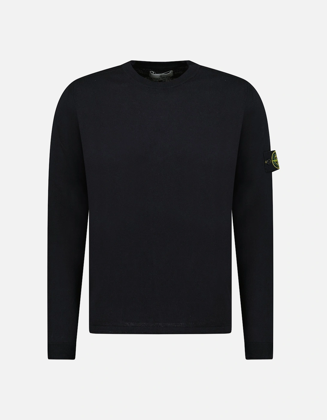 Compass Badge Light Raw Hand Organic Cotton Jumper in Navy, 5 of 4
