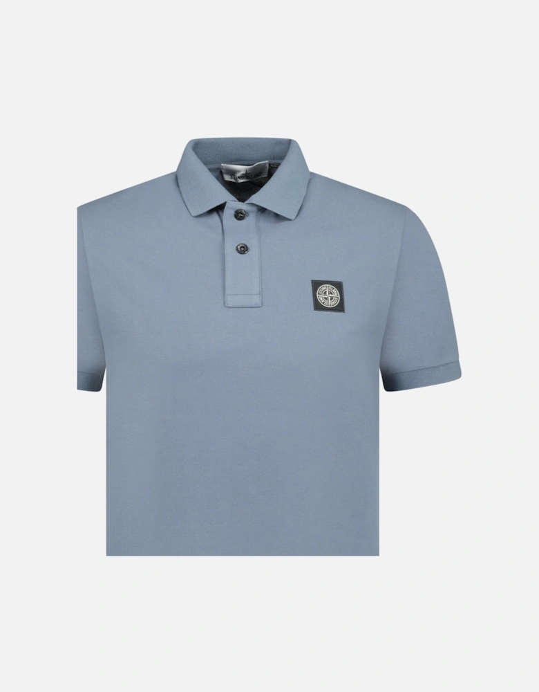 Stripe Collar Polo T-Shirt Slim Fit Dark Blue