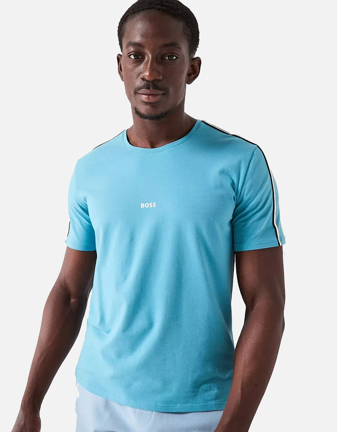 BOSS Lightweight Unique T-Shirt Light Pastel Blue, 5 of 4