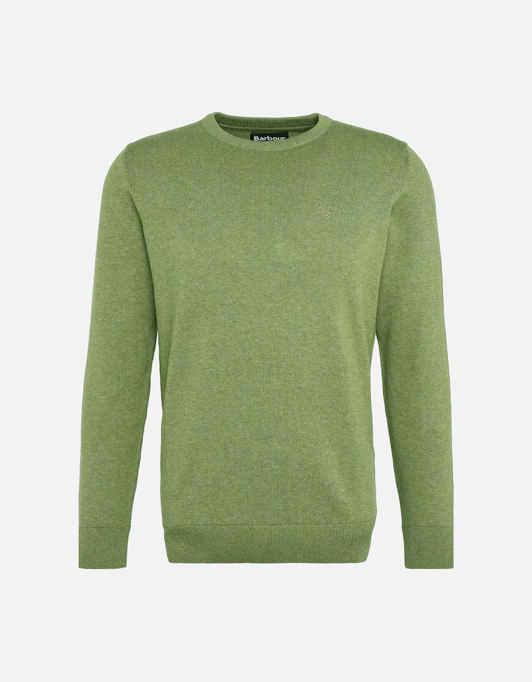 Heritage Thyme Green Pima Cotton Crew Neck Jumper, 3 of 2