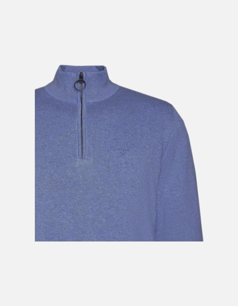 Men's Bluestone Half Zip Cotton Knitted Jumper