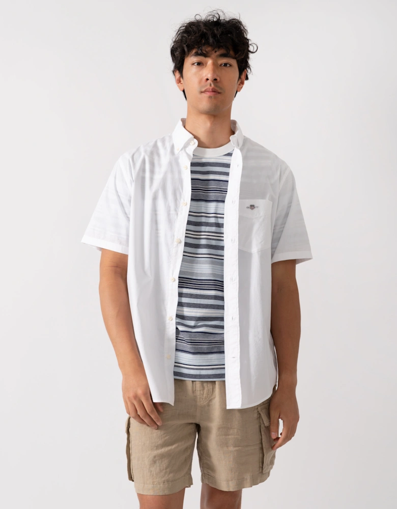 Mens Regular Fit Short Sleeve Poplin Shirt
