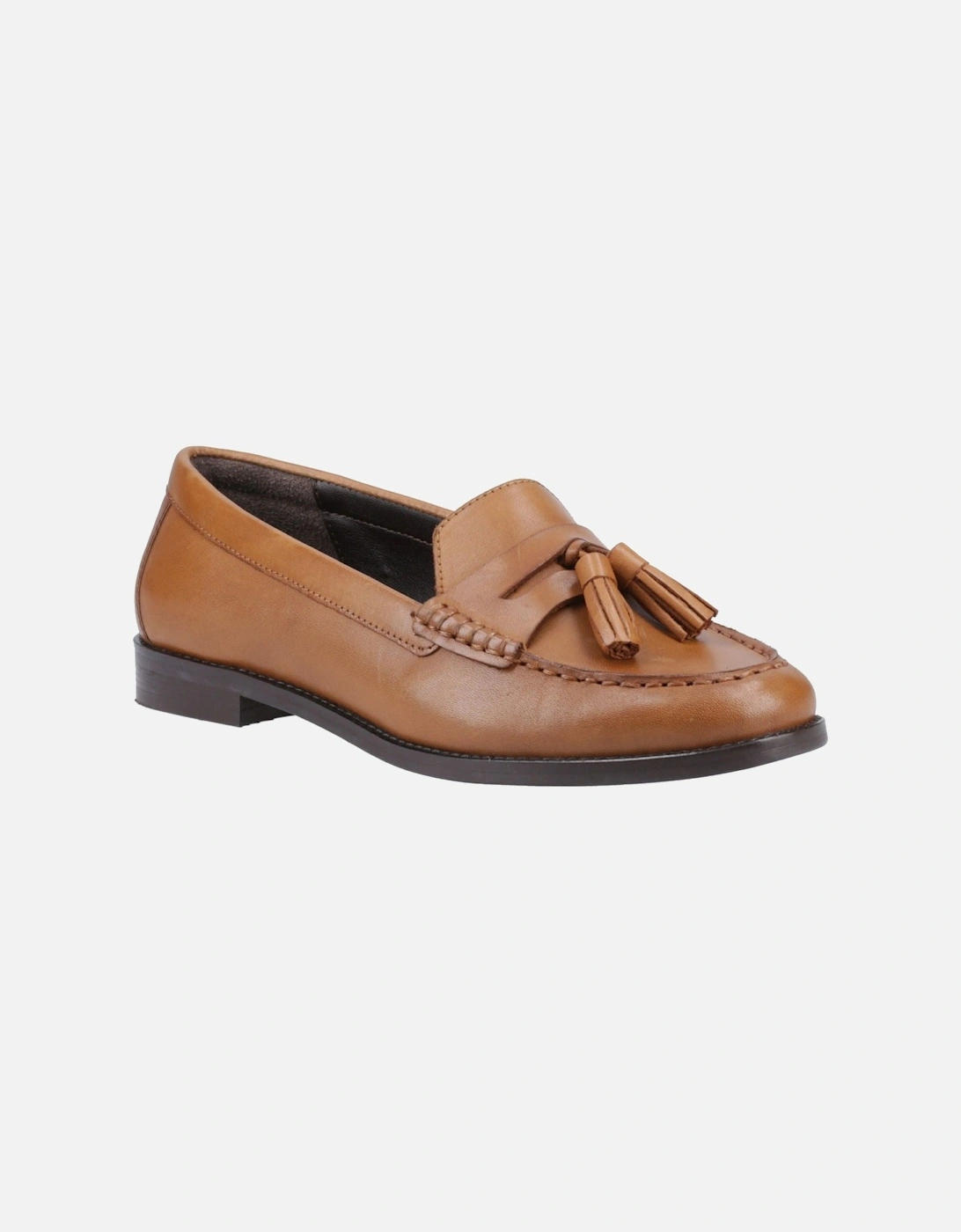 Hush Puppies Women's Hush Puppies Connie Leather Women's Tan Loafers - Brown