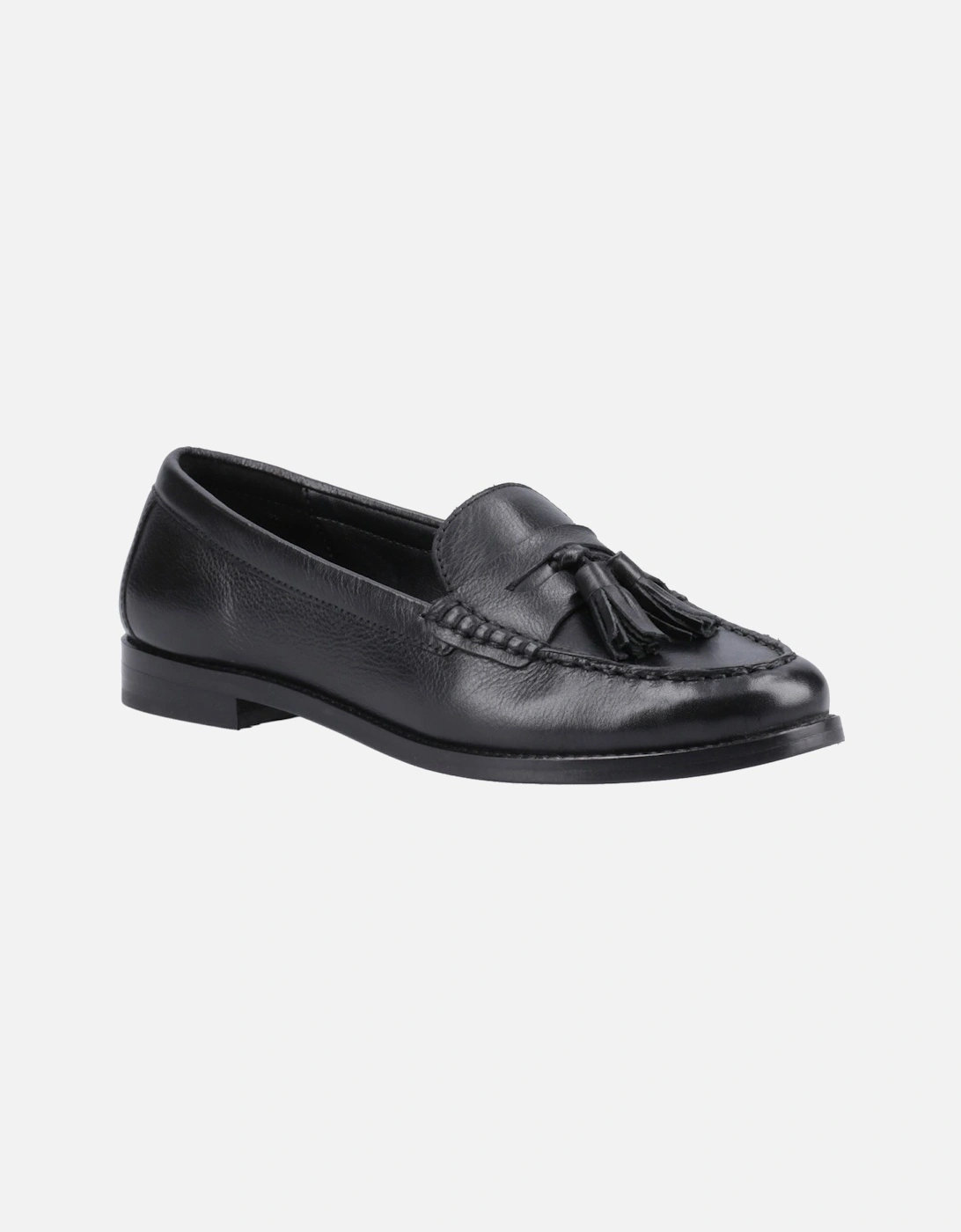 Connie Leather Women's Black Loafers, 6 of 5