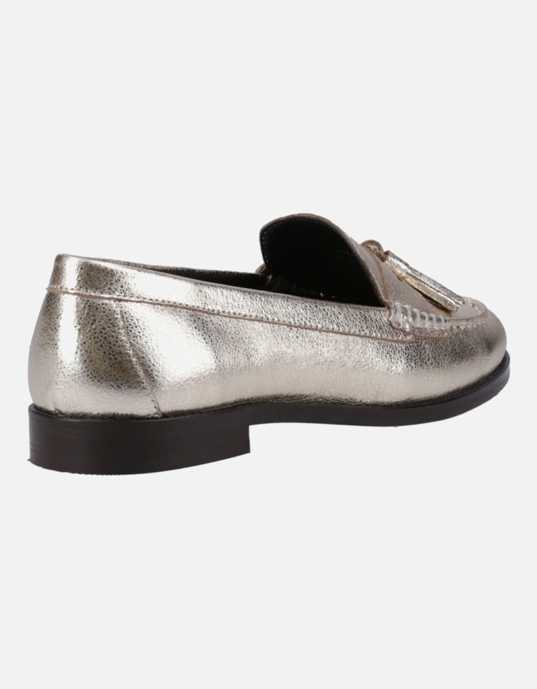 Connie Leather Women's Gold Loafers