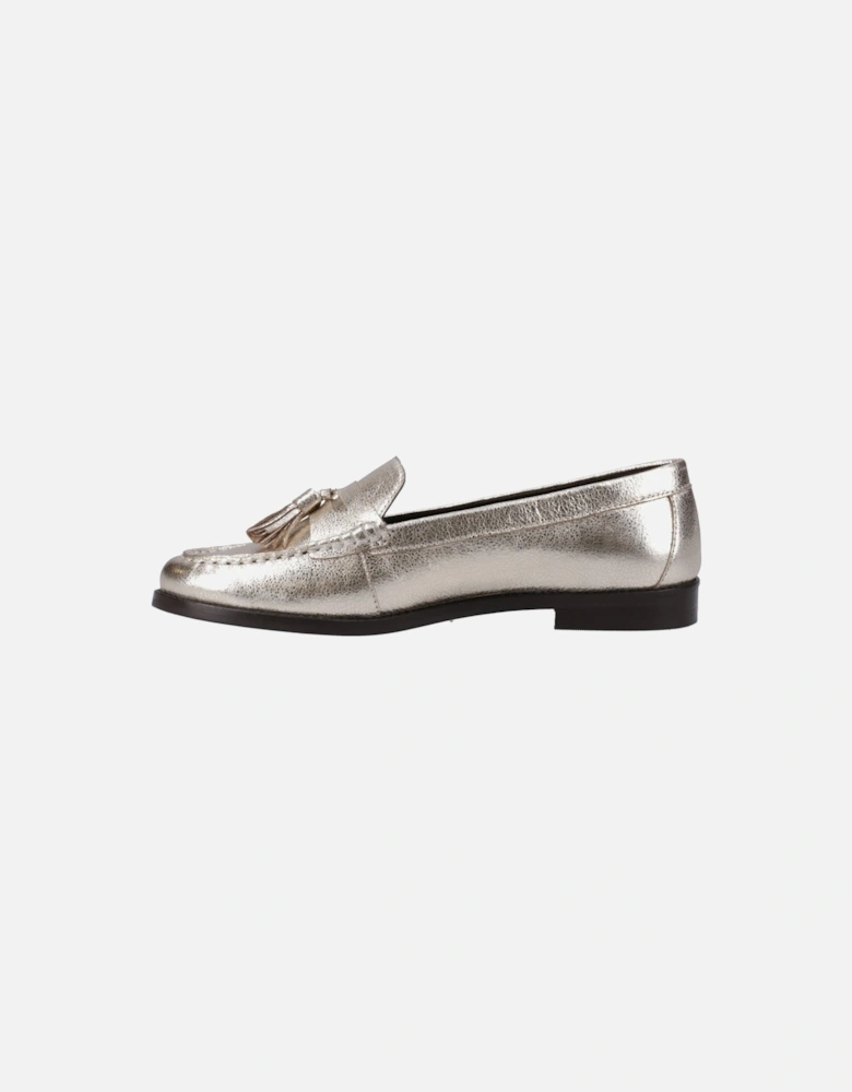 Connie Leather Women's Gold Loafers