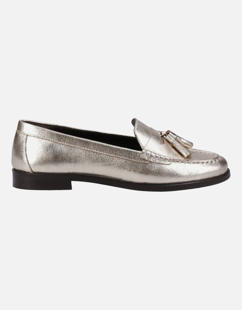 Connie Leather Women's Gold Loafers